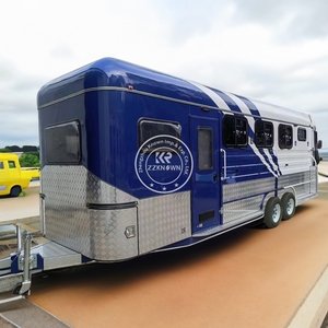 Luxury <b>Model</b> 3-Angle Load Float Horse Carriage Trailer with Changing Room Carts for Trailers - Product Image 4