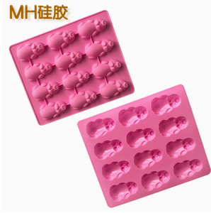 Molde de Silicona Rosa con Forma de Cerdo para Pastel, 12 Cavidades, Fácil Desmolde, Libre de BPA - Product Image 3