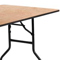 AJUNION Table pliante en contreplaqué de 5 pieds Table de banquet pliante rectangulaire Table à manger pour événement