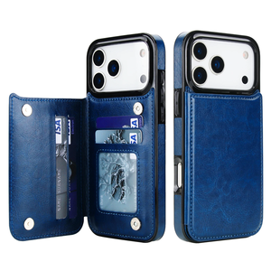 เคสหนังแบบพับใส่บัตรสำหรับ iPhone 17 16 15 14 Plus Pro Max, เคสโทรศัพท์หรูหราพร้อมช่องใส่บัตรสำหรับ iPhone 17 - Product Image 1