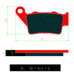 ผ้าเบรกหน้าหลังเซรามิกสำหรับรถจักรยานยนต์ <span class=keywords><strong>CFMOTO</strong></span> 650NK /<span class=keywords><strong>mt</strong></span>/tr/gt 14-21 R FA208 - Product Image 5