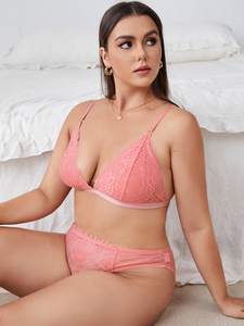 Ensemble de soutien-gorge et culotte en dentelle, Lingerie pour femmes, extrême, <span class=keywords><strong>Sexy</strong></span>, grande taille - Product Image 3