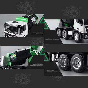 Camion malaxeur à béton télécommandé SJY-1557, échelle 1/18, 2,4 GHz, 9 canaux, en alliage, avec fonction de rotation, pour enfants - Product Image 6