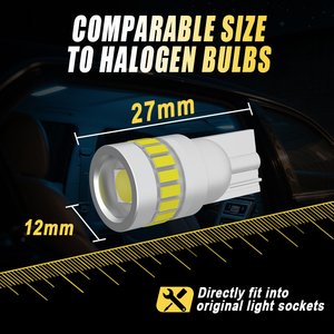 G-view 19led CANBUS không có lỗi T10 LED W5W 194 tự động đèn 3W 12V siêu sáng xe nội thất bên ánh sáng tấm giấy phép đèn tự động trắng - Product Image 4