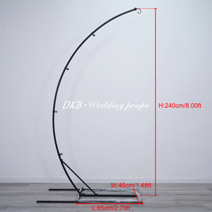 Outdoor <b>Wedding</b> Decoration Crystal Chandelier Bracket Metal Iron Semicircle Frame Stand <b>Wedding</b> <b>Props</b> - Product Image 2