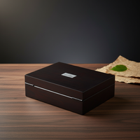 Boîte à montres ZHIHEWOOD en bois MDF noir de luxe à 8 compartiments, peinture mate écologique, logo personnalisé fait main, vente en gros