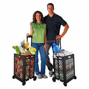 Thép Không Gỉ 300Kg Câm Có Thể Gập Lại Tay Nền Tảng Giỏ Hàng Xe Đẩy Gấp Nhiệm Vụ Nặng Nề Công Nghiệp Xe Đẩy - Product Image 6