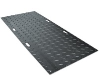 Tapis de protection au sol temporaire léger en HDPE UHMWPE 4x8 pieds pour équipement lourd - Écologique antidérapant découpe CNC