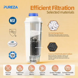 Filtro de Agua para <span class=keywords><strong>Cafetera</strong></span> <span class=keywords><strong>Delonghi</strong></span> DLSC002 5513292811, Compatible con las Series Magnifica Eletta ECAM - Product Image 3