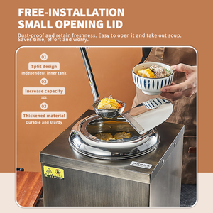 หม้ออุ่นอาหารไฟฟ้าทรงสี่เหลี่ยม สีบรอนซ์ ขนาด 10 ลิตร ยี่ห้อ WINNERS ทำจากสแตนเลส เหมาะสำหรับอุ่นซุป น้ำซุป และอาหาร<span class=keywords><strong>บุฟเฟ่ต์</strong></span> - Product Image 5