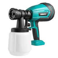 Pistolet pulvérisateur sans fil Liangye Power Tools ZSG777-1 pour peinture de clôture, portable, sans air, avec gobelet de 1000 ml et débit variable