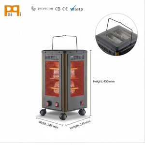 Chauffage infrarouge CE approuvé QHW-2000 2000W, sûr pour les personnes âgées, sur pied, faible bruit, anti-basculement, thermostat réglable pour maison de retraite - Product Image 3