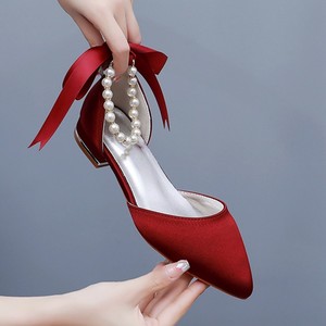 Large Size 43 <b>Flat</b> Satin <b>Wedding</b> <b>Flats</b> Fashion White Pearl Lace Bridesmaid <b>Shoe</b> Lightweight White <b>Shoes</b> - Product Image 4