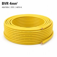 Fil souple monoconducteur en cuivre toronné isolé PVC BVR 4mm H07V-K 450-750V pour câblage d'armoires de commande CE