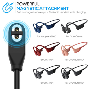 3.3FT สายชาร์จ USB แบบกำหนดเองยาว1เมตร, สายชาร์จแม่เหล็ก USB แม่เหล็กสำหรับ <span class=keywords><strong>AfterShokz</strong></span> aeropex AS800 & หูฟัง openshokz - Product Image 2