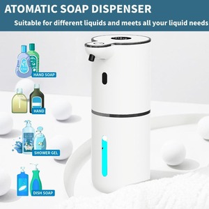 Distributeur de savon moussant automatique sans contact, écologique, 6 niveaux réglables, mains libres, rechargeable par USB, design moderne pour les toilettes - Product Image 3