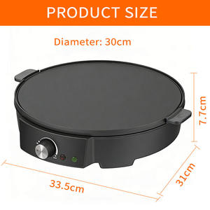 Crêpière Électrique Antiadhésive Détachable 1200W de <span class=keywords><strong>30</strong></span> <span class=keywords><strong>cm</strong></span> pour la Vente en Gros – Idéale pour Crêpes et Pancakes à Domicile - Product Image 4