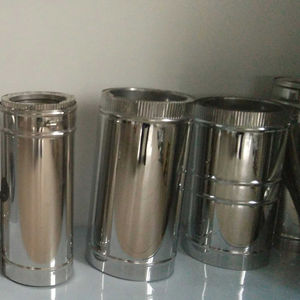 Coude <span class=keywords><strong>de</strong></span> <span class=keywords><strong>cheminée</strong></span> à double paroi en acier inoxydable pour cuisinière, 90 degrés, avec <span class=keywords><strong>isolation</strong></span> en <span class=keywords><strong>laine</strong></span> <span class=keywords><strong>de</strong></span> <span class=keywords><strong>roche</strong></span> - Product Image 5