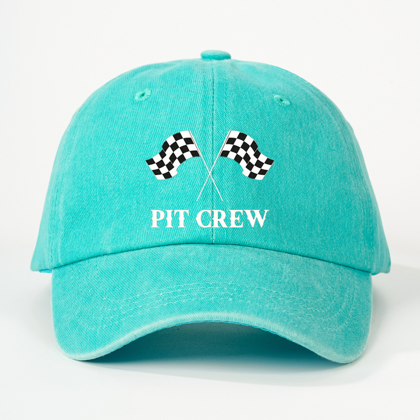 Impresión de la bandera de carreras lavada gorra de béisbol-lago azul