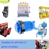 Boutons poussoirs en plastique de style américain, micro-interrupteurs, trou de montage de 28 mm, alimentés par piles, pièces pour jeux à monnayeur, pour usage prolongé