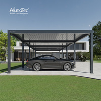 AlunoTec Luxe Télécommande Intelligente Aluminium Terrasse Imperméable Persienne de Toit Hôtel Pergola Solaire
