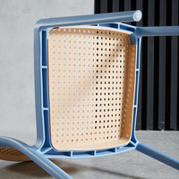 Chaise en rotin plastique empilable, design moderne, pour restaurant, café, bistrot, salle à manger, extérieur, pas cher