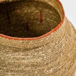 Cesta de algas marinas de yute ecológica, contenedor de almacenamiento multiusos tejido a mano para estantes, armarios y plantas de interior - Product Image 1