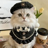 Nouveau design DREAM HOUSE PET Chapeau à nœud pour animaux de compagnie en polyester solide, écologique et élégant, accessoires mignons pour chats et chiens, camélia, toutes saisons