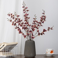 Orchidée Phalaenopsis artificielle en silicone à toucher réel, 97 cm, 3 tiges, pour la décoration de la maison et des mariages