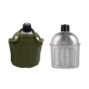 Muestra gratis al por mayor botella de agua de aluminio verde oliva paquete verde oliva cantimplora - Product Image 6