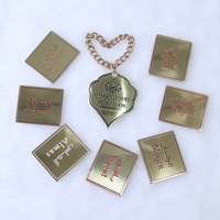 Plaque métallique texturée personnalisée, autocollant en aluminium noir et argent avec étiquette spéciale en relief pour flacons de parfum vides et boîtes