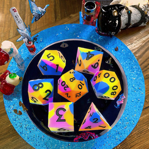 Ensemble de dés métalliques polyédriques personnalisés D20 D6 pour jeux de rôle de table D&D - Product Image 3