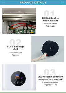 Nhiệt độ cao đa điểm ngay lập tức điện tankless nóng máy nước nóng với wifi tính năng thông minh cho phòng tắm nhà bếp RV sử dụng - Product Image 6