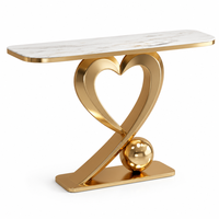 Table d'entrée de salon moderne et simple de luxe avec support en métal pour l'entrée de la maison ou de la villa, meubles de qualité pour la maison