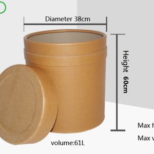 Barril de Papel Kraft para Envasado de Productos Químicos Industriales, Reciclable, de Grado Alimenticio, con Logotipo Personalizado - Product Image 2