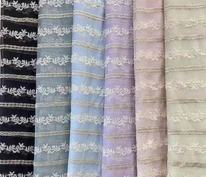 Nouvelle mousseline de soie crêpe brodé rayonne PP fil mode vêtements pour enfants princesse jupe Stock approvisionnement tissu - Product Image 2