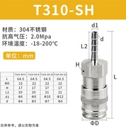 Raccord pneumatique en acier inoxydable CNJS, type européen, raccord rapide pour conduite d'air, adaptateur de raccordement, embout de tuyau de 6/8 mm pour compresseur d'air