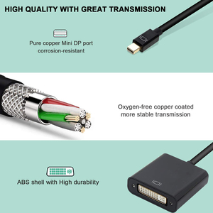 ABS Shell cao cấp hỗ trợ Ultra-HD 4k dp1.4v <span class=keywords><strong>Mini</strong></span> dp Nam để <span class=keywords><strong>HDMI</strong></span> / <span class=keywords><strong>DVI</strong></span>/ VGA Nữ adapter cho <span class=keywords><strong>Mac</strong></span> - Product Image 5