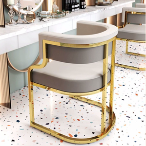 Modern <b>bar</b> Chair Home Backrest <b>bar</b> Chair Nordic Light Luxury High <b>Stool</b> Front Desk Reception Chair <b>bar</b> <b>Stool</b> - Product Image 6