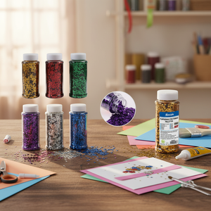 Glitter a Forma di Stella in Colori Assortiti 100G per Artigianato e Decorazioni, Marca Peiyong Made in China - Product Image 3