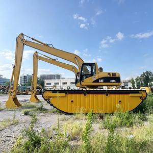 Excavatrice amphibie d'occasion 320C avec ponton flottant et moteur 20 tonnes pour le nettoyage des zones humides, des lacs et des voies navigables - Product Image 3