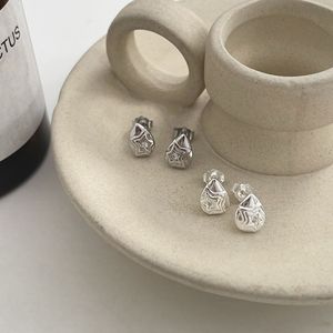 <b>Silver</b> Ruitai S925 Sterling <b>Silver</b> Geometric <b>Stud</b> Earrings For Women Minimalist Style Everyday Wear - Product Image 4