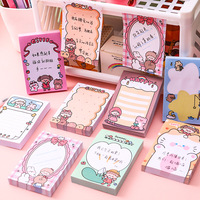 Cartoon personnalisé chat fille bloc-notes autocollant marque privée papeterie avec fonction auto-adhésif