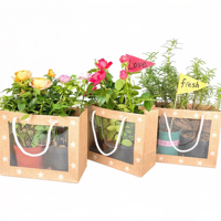 Sac de transport écologique personnalisé en papier kraft de 230 g avec motif cœur et poignées plates pour projets créatifs et Saint-Valentin