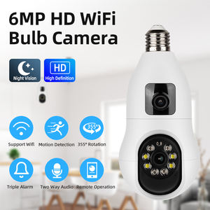 3MP图雅遥控双镜头E27端口无线灯泡闭路电视摄像机，带夜视运动检测和云存储 - Product Image 2