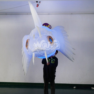 <span class=keywords><strong>Waha</strong></span> Lifting Mascota Animal de Dibujos Animados Inflable con Luz LED de Pez, 8-10 pies, Decoración Inflable de Oxford/PVC para Uso Comercial en Carnavales - Product Image 3
