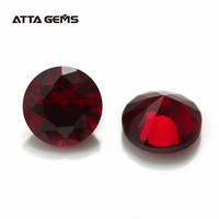 Courondum rouge synthétique, taille brillant rond, 8 #   Prix des pierres précieuses rubis en vrac par carat