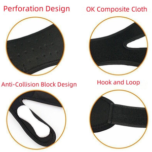 Rodillera Deportiva con Banda Elástica de Alta Resistencia, Ajustable, con Doble Protección de Rótula, Protección Profesional, Impermeable - Product Image 3