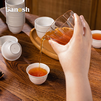 SANOSH Assiettes, bols et tasses jetables biodégradables et compostables en coque de riz, écologiques et durables, pour fêtes, camping et restaurants