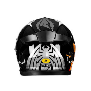 Casco de Motocicleta Integral GKE, Negro con Estampado Azul, Visera Transparente, Resistente a Impactos, ECE E24 22R06, Unisex para Adultos - Product Image 3